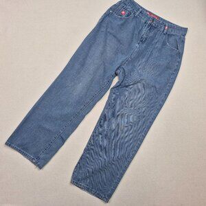 JNCO Unisex Y2K Wide Leg Relaxed Skater Blue Jeans Sz 30/26 EXCELLENT CONDITION!